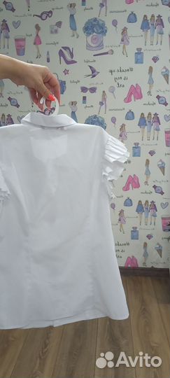 Блузка белая школьная 164