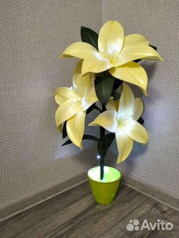 Светильник лилия, ночник, торшер, ростовые цветы