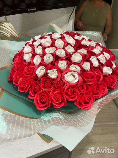 Букет из мыльных роз