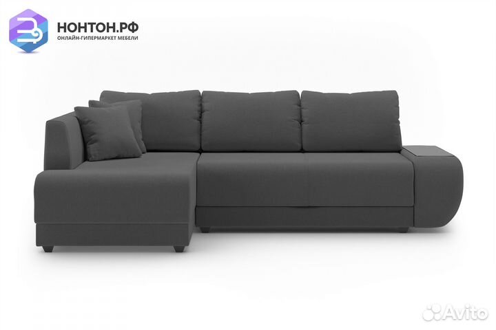 Угловой диван пума Консул серый