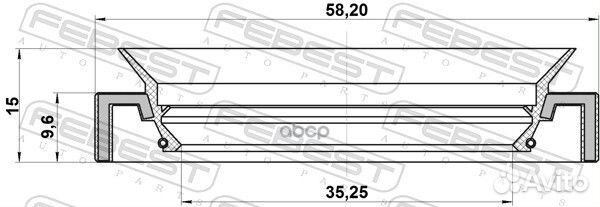 95HAY-37581015C сальник привода37X58X9.2X15 Ma