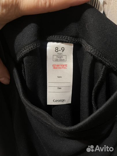 Юбка школьная черная 128 134 George