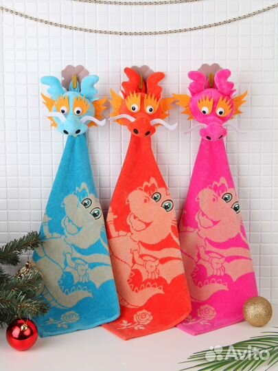 Полотенце кухонное с драконом символ года 2024