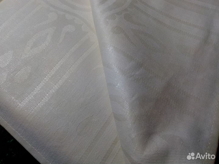 Скатерть льняная с выделкой