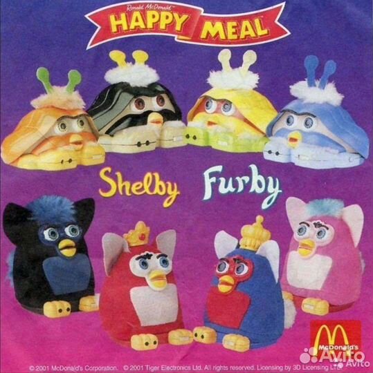 Furby Shelby 2001год McDonald's Ретро Ферби Шелби