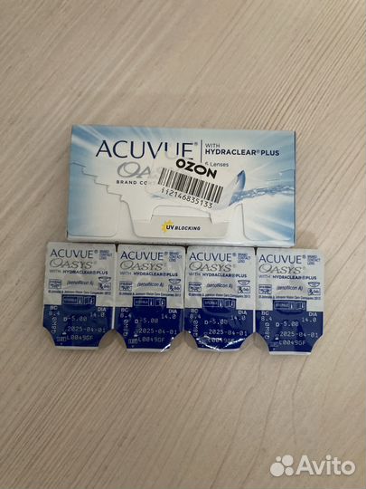 Линзы acuvue oasys диоптрии -5