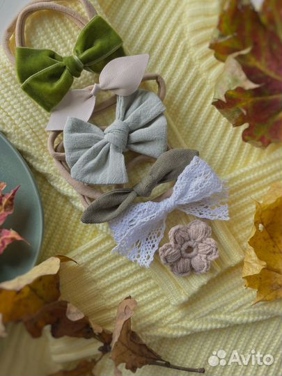 Повязки на голову для новорожденных девочек