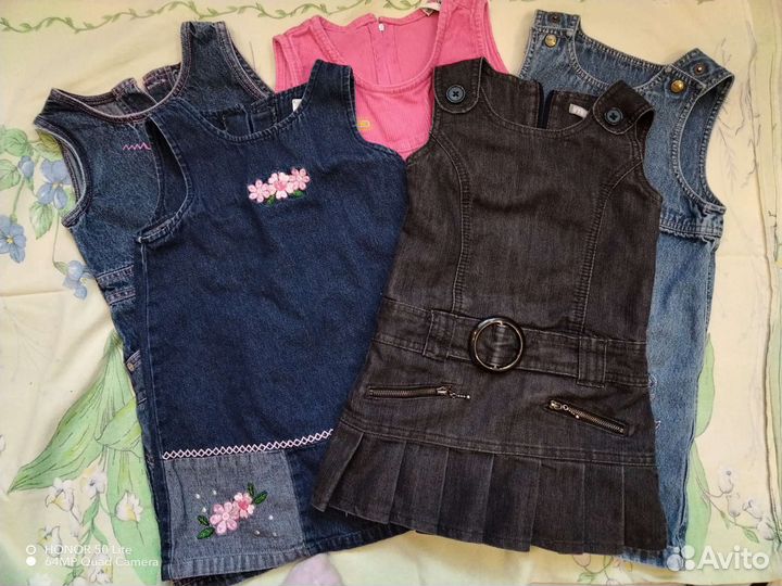 Джинсовые сарафаны 98-110