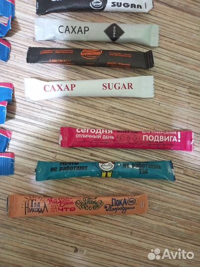 Коллекция сахара в стиках
