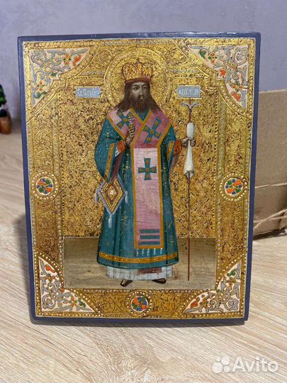 Старинная икона Святой Феодосий Черниговский