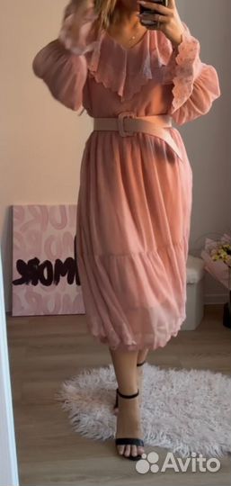 Платье женское розовое