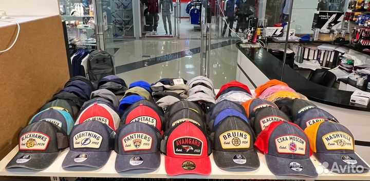 Кепка бейсболка с хоккейным лого кхл,NHL