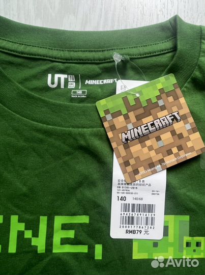 Футболка детская Uniqlo Minecraft 140