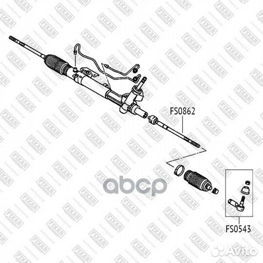 Наконечник рулевой тяги левый/правый citroen