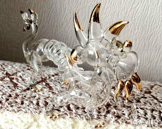 Статуэтка Дракон стекло СССР