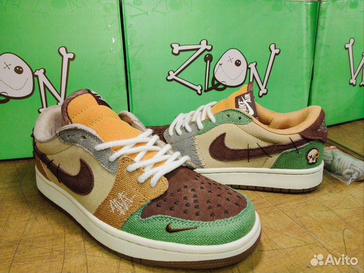 Nike Zion Williamson x air Jordan 1 low og voodoo