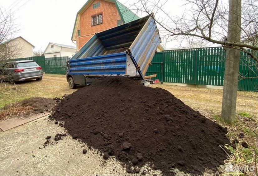 Чернозем перегной на мини самосвале