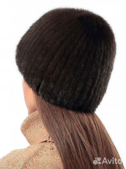 Шапка женская, вязаная норка