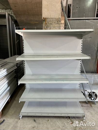 Стеллаж металлический пристенный бу 4 полки