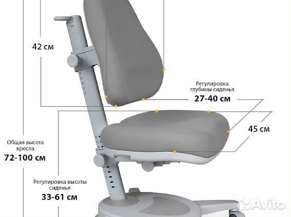 Чехол на компьютерное кресло оранжевый
