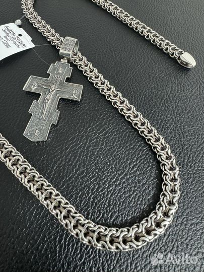 Цепь,Рамзес-77,38 гр. Крест-19,07гр.Чернью.Новый