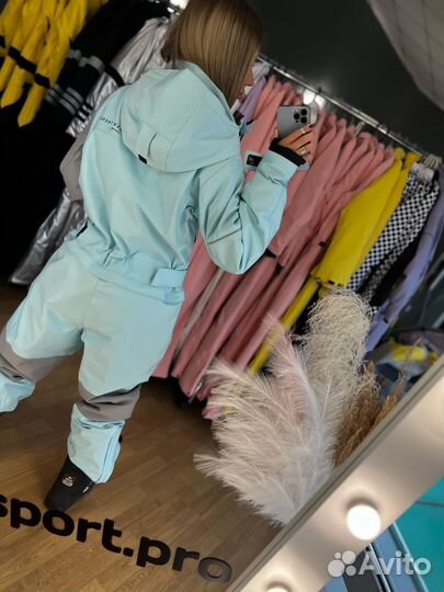 Комбинезон унисекс горнолыжный на мембране голубой