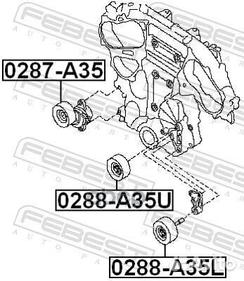 Ролик обводной nissan murano Z51 2007-2014