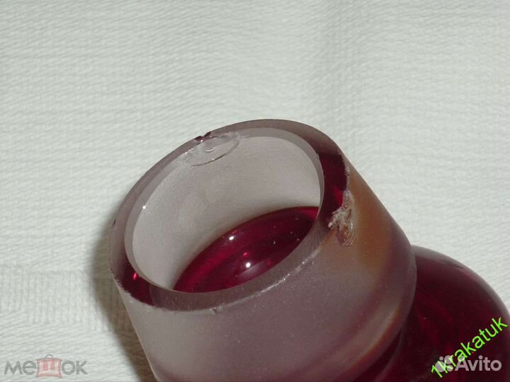 Чайница русское рубиновое стекло бахметьевский сз