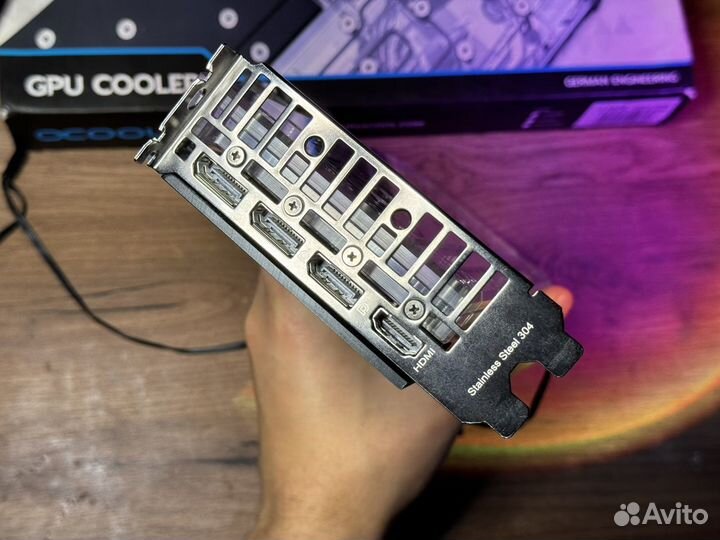 Видеокарта Asus RTX 3090 Turbo водоблок Alphacool