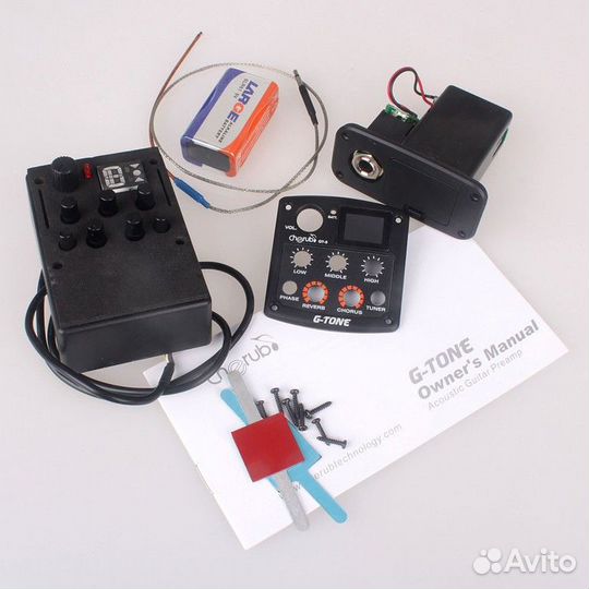 GT-6 Гитарный звукосниматель 3х эквалайзер + Тюнер