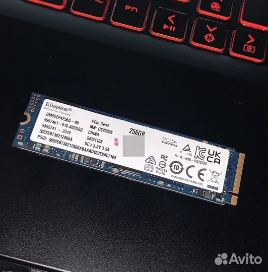 Накопитель SSD Kingston 256GB, M.2