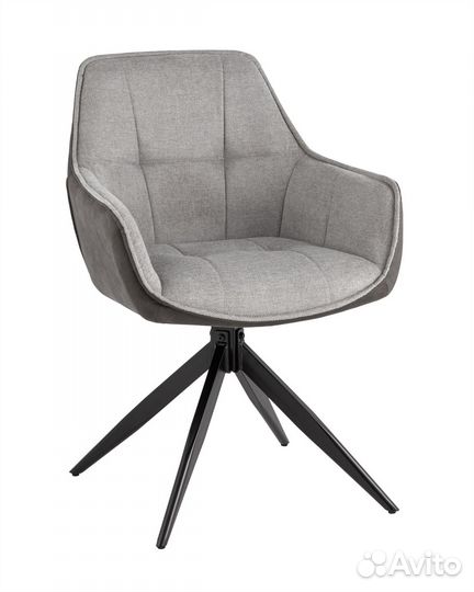 Стул вращающийся Alba серый спинка экокожа