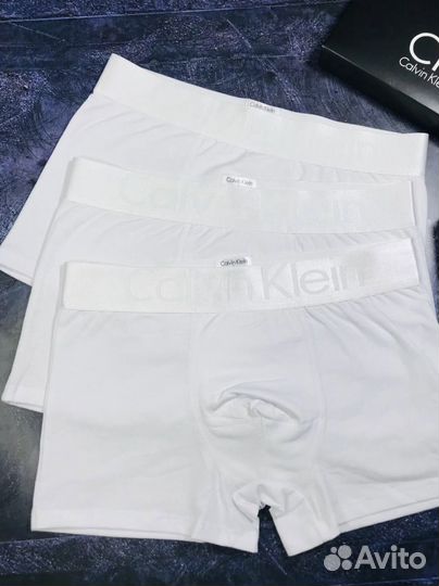 Трусы мужские боксеры calvin klein белые арт.1091