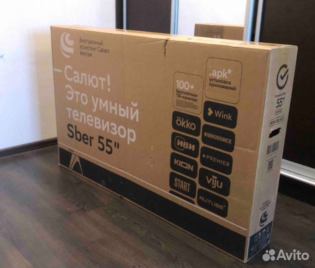 Телевизор 55 дюймов сбер SDX-55U4127, (139 см) 4k
