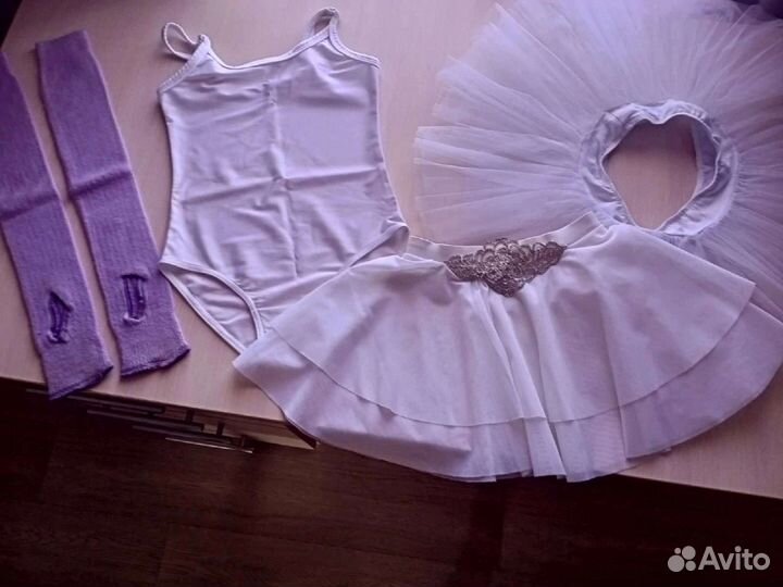 Комплект для танцев, купальник, гетры, пачка