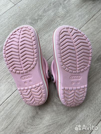 Crocs детские розовые размер 25-26