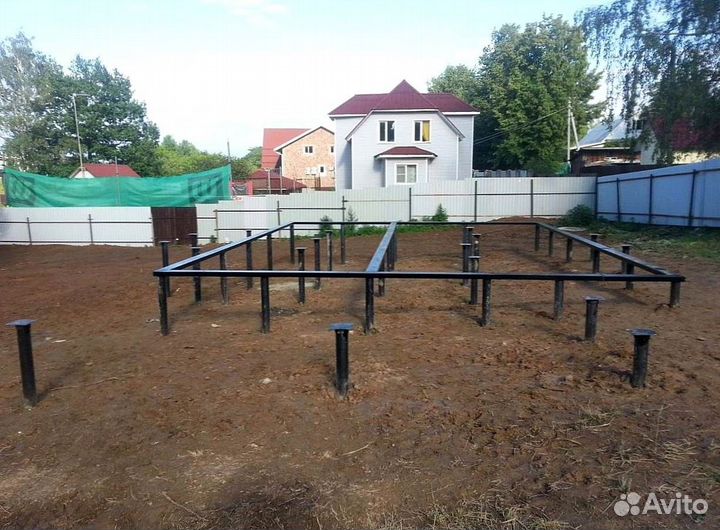 Сваи винтовые, установка винтовых свай