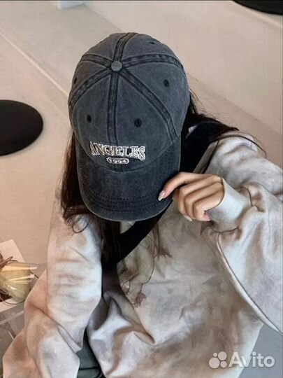 Бейсболка летняя унисекс стильная с потертостями