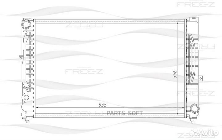 Радиатор охлаждения audi A4/A6 96- VW Passat 97- 4