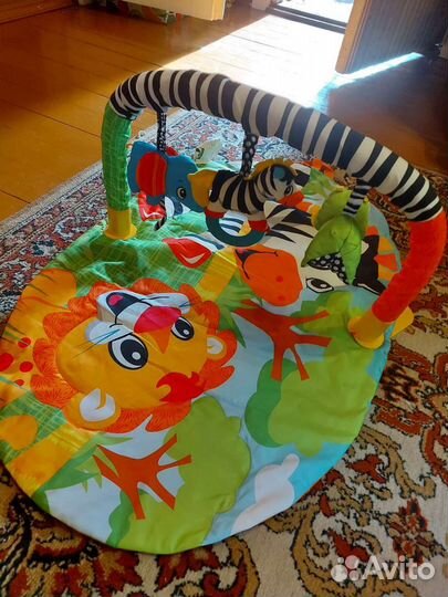 Развивающий игровой детский коврик Джунгли