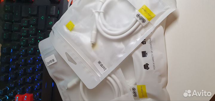 Кабель usb - Type c, Lightning