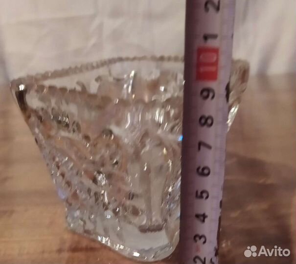 Хрустальная конфетница, десертная тарелочка