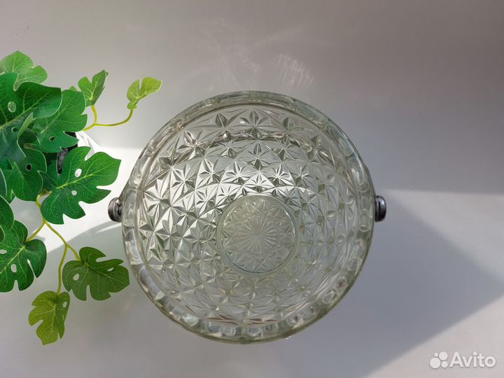 Сахарница конфетница СССР стекло