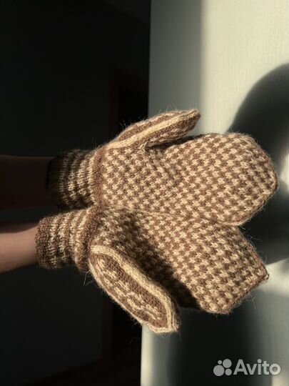 Варежки перчатки вязаные