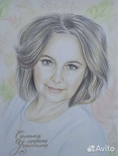 Портреты по фото карандашами или акварелью