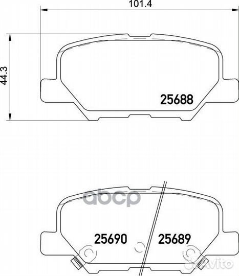 Колодки тормозные дисковые задн.6 Estate (GJ G