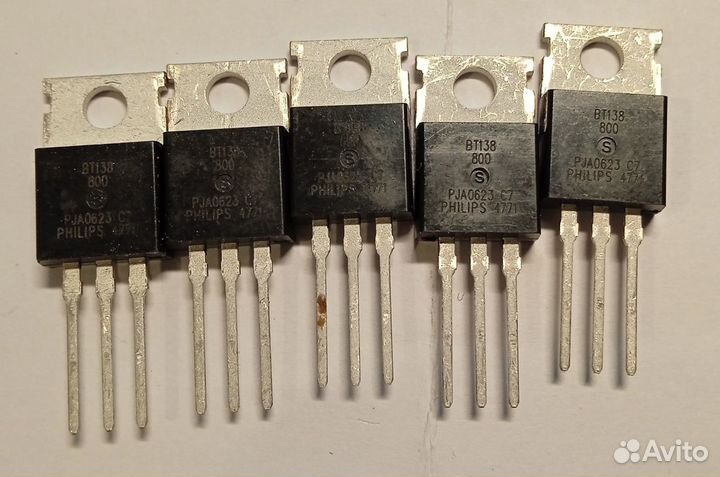 Симисторы BT138-800, 8А 800В 35мА,TO-220AB