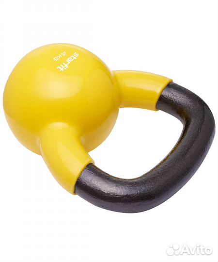 Гиря виниловая Starfit 4 кг, желтая