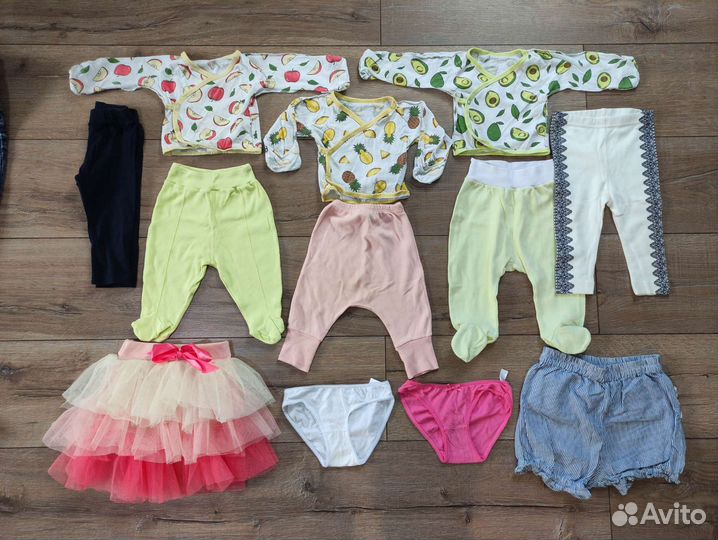 Пакет одежды девочке с рождения