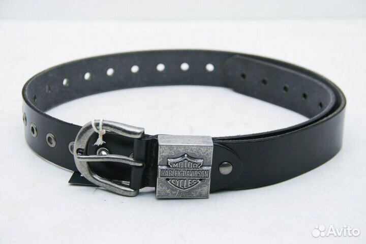 Ремень кожаный harley davidson hd/290 (чёрный)